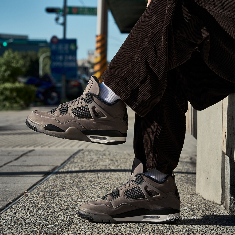Nike Air Jordan 4 Retro 男鞋 霧黑灰色 AJ4 運動 拼接 復古 休閒鞋 FV5029-200