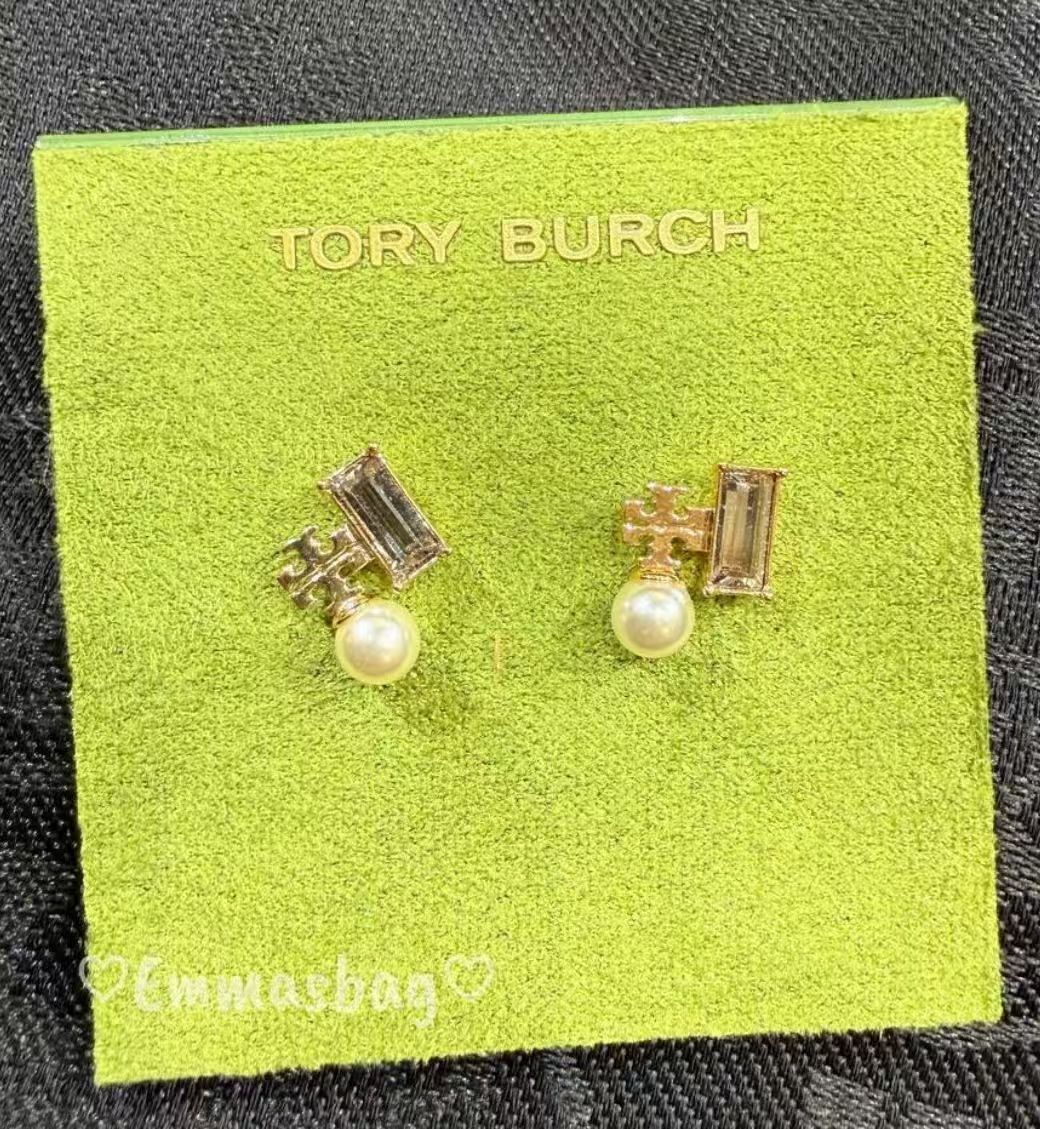 【預購】Tory Burch H052228 小珍珠logo耳環