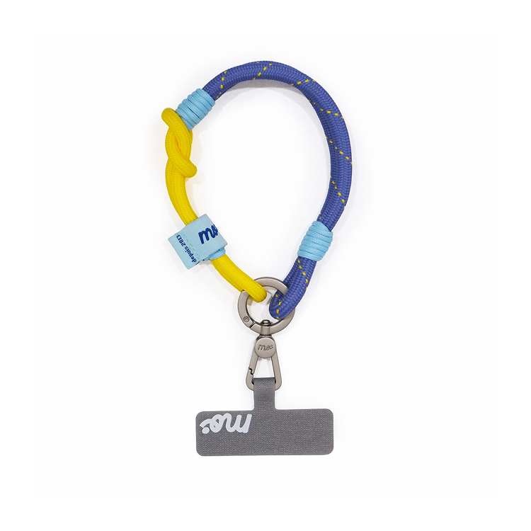 PRISMATICA | Knotted Wrist Strap for Mobile Phone - Lavender/Yellow