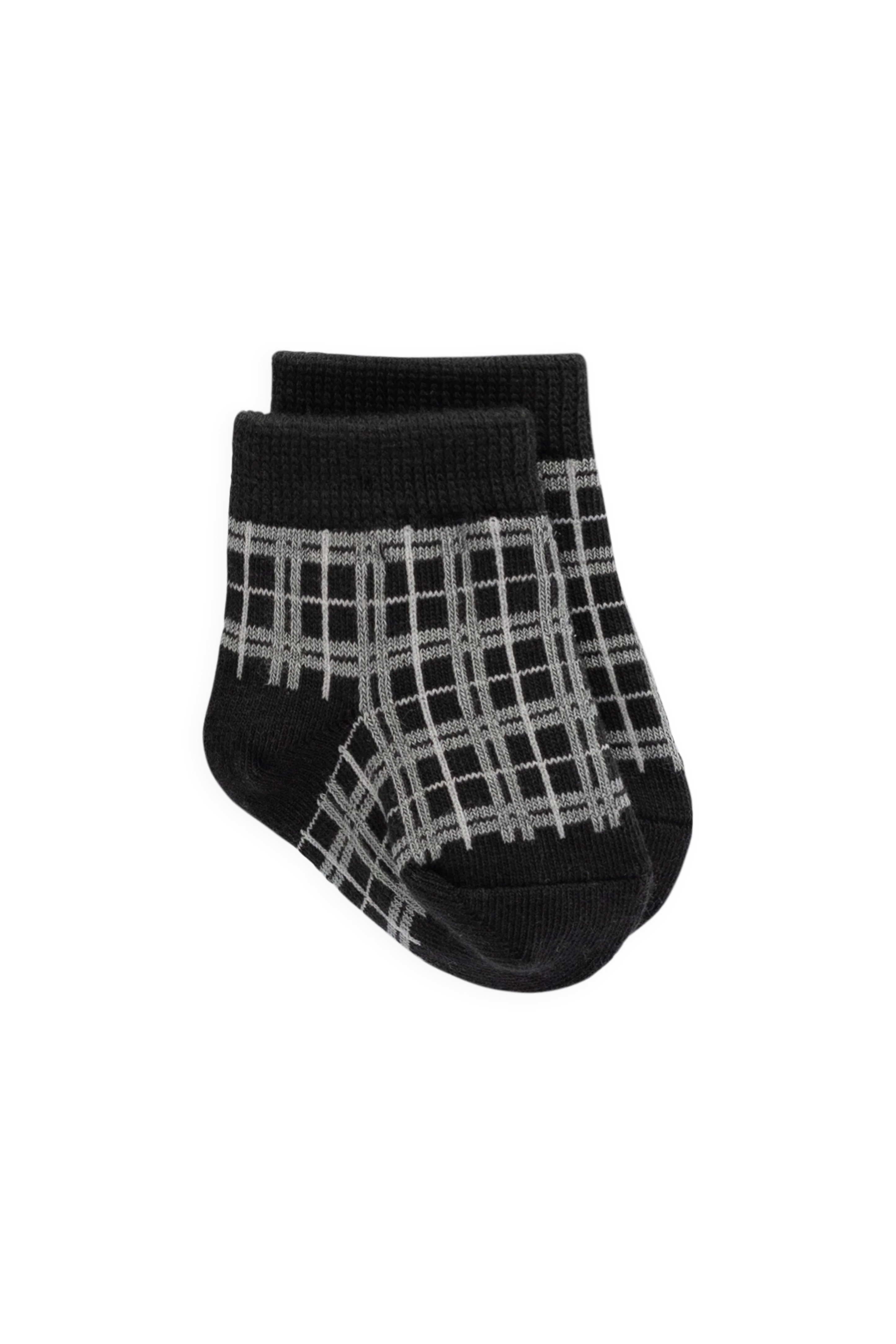 【預購】JAMIE KAY -William Socks（Tattersalls Check Basalt）