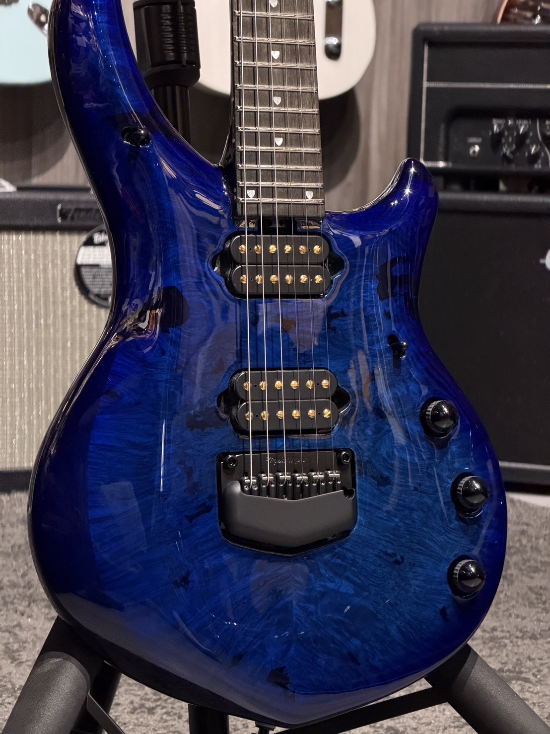 Musicman BFR MAJESTY FMMHN/EB HW/B - BLUE INK MAPLE BURL 電吉他 【宛伶樂器】