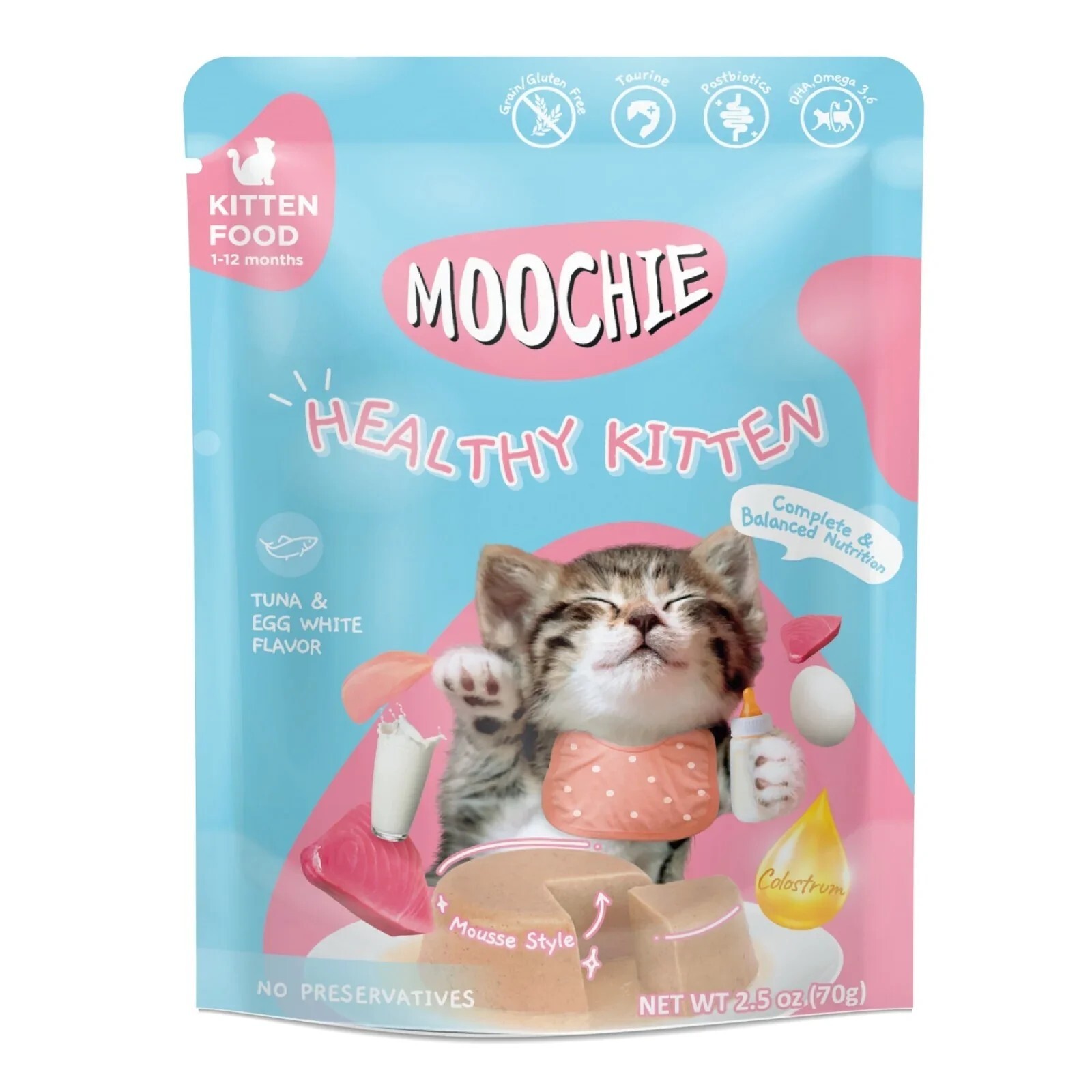 Moochie 貓濕糧．幼貓配方 吞拿魚+蛋白70g