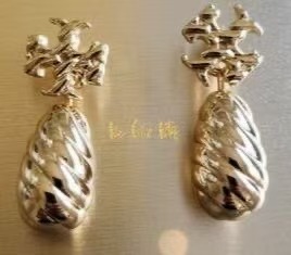 【預購】Tory Burch H052234 金色紋理繩結耳環