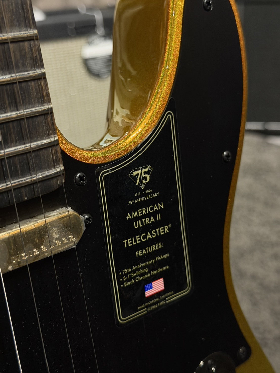 Fender AM LTD 75TH Anniversary Ultra II TELE EB LIQUID GOLD 電吉他 【宛伶樂器】