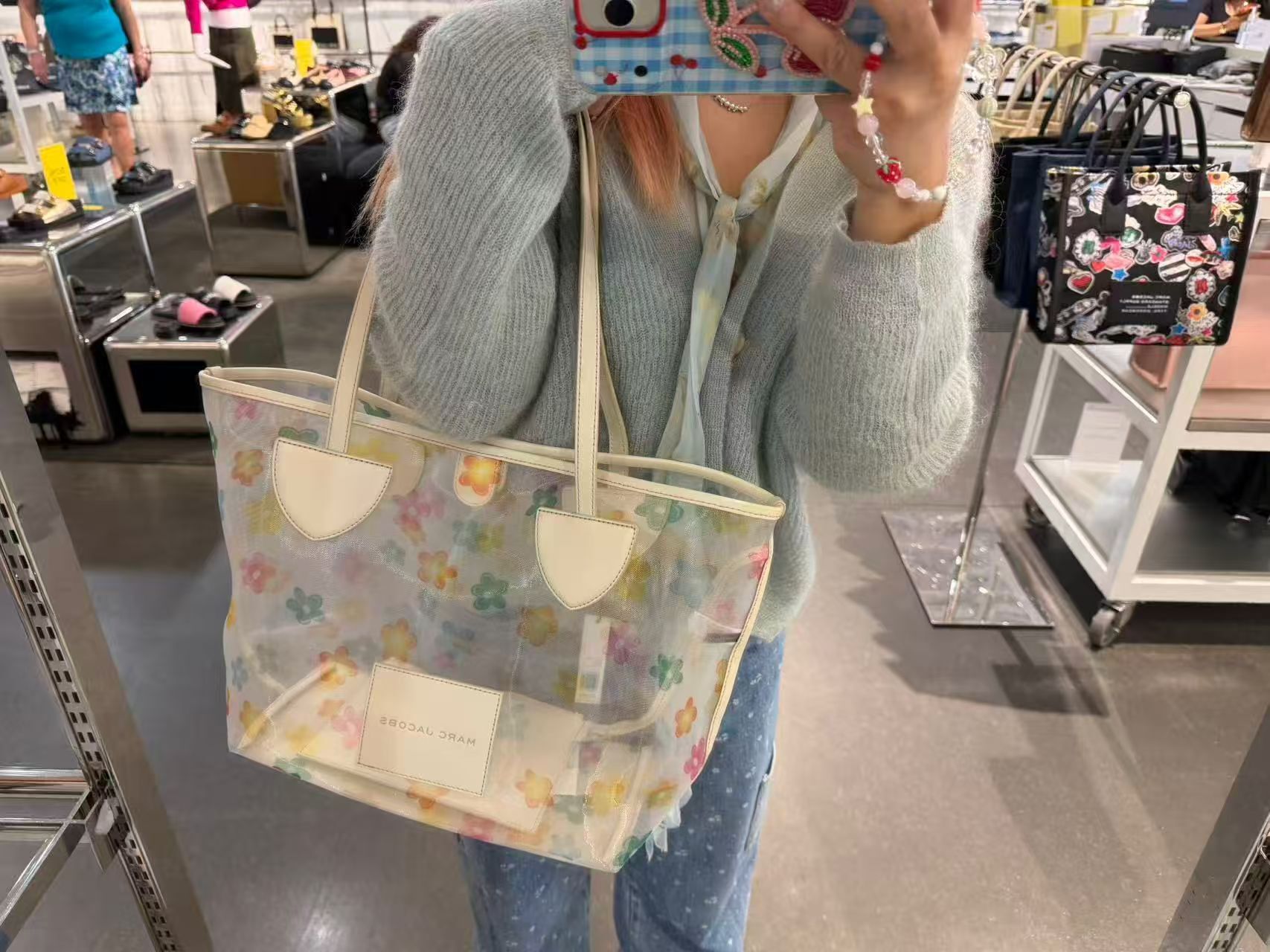 【預購】Marc Jacobs H052243 透明花花包（二合一）