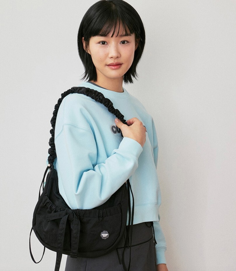 【現貨】【COVERNAT】Women's Clover Heart Shirred Medium Nylon Hobo (5 Colors)