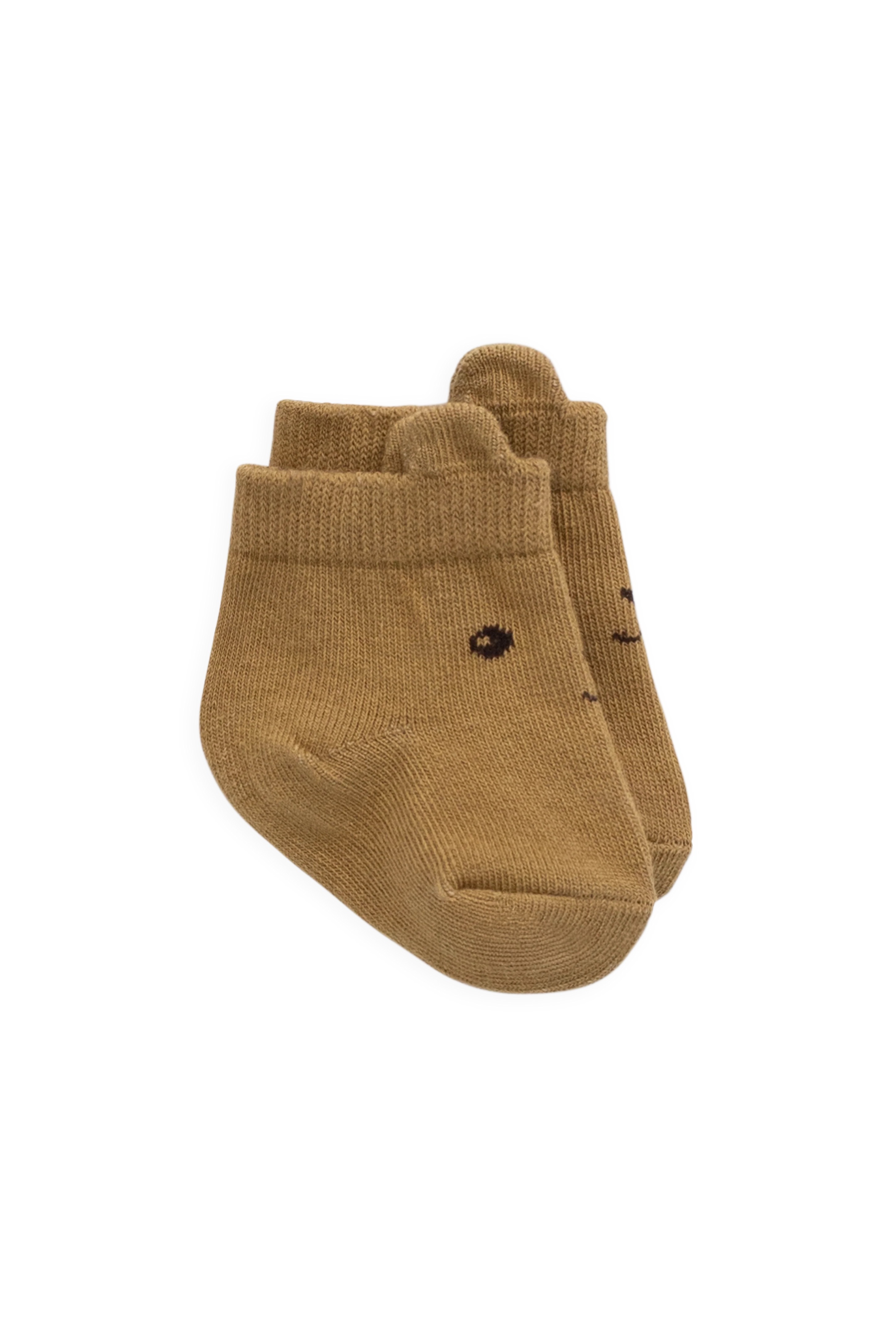 【預購】JAMIE KAY -George Bear Ankle Sock（Buckwheat）