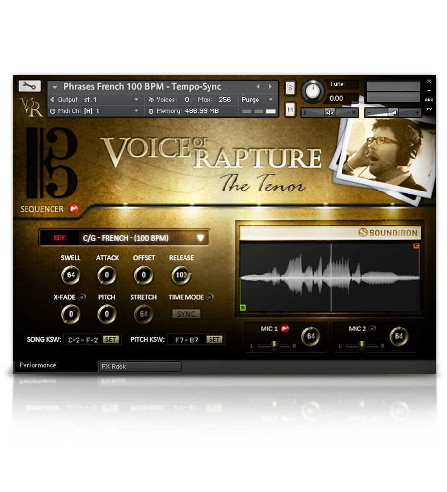 SOUNDIRON Voice of Rapture: The Tenor｜人聲取樣音色庫