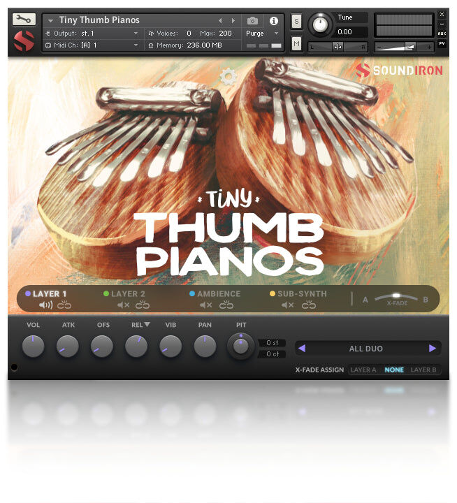 SOUNDIRON Tiny Thumb Pianos｜拇指琴音色庫