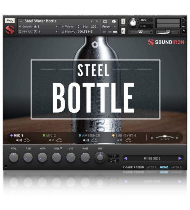 SOUNDIRON Steel Water Bottle｜打擊樂器音源