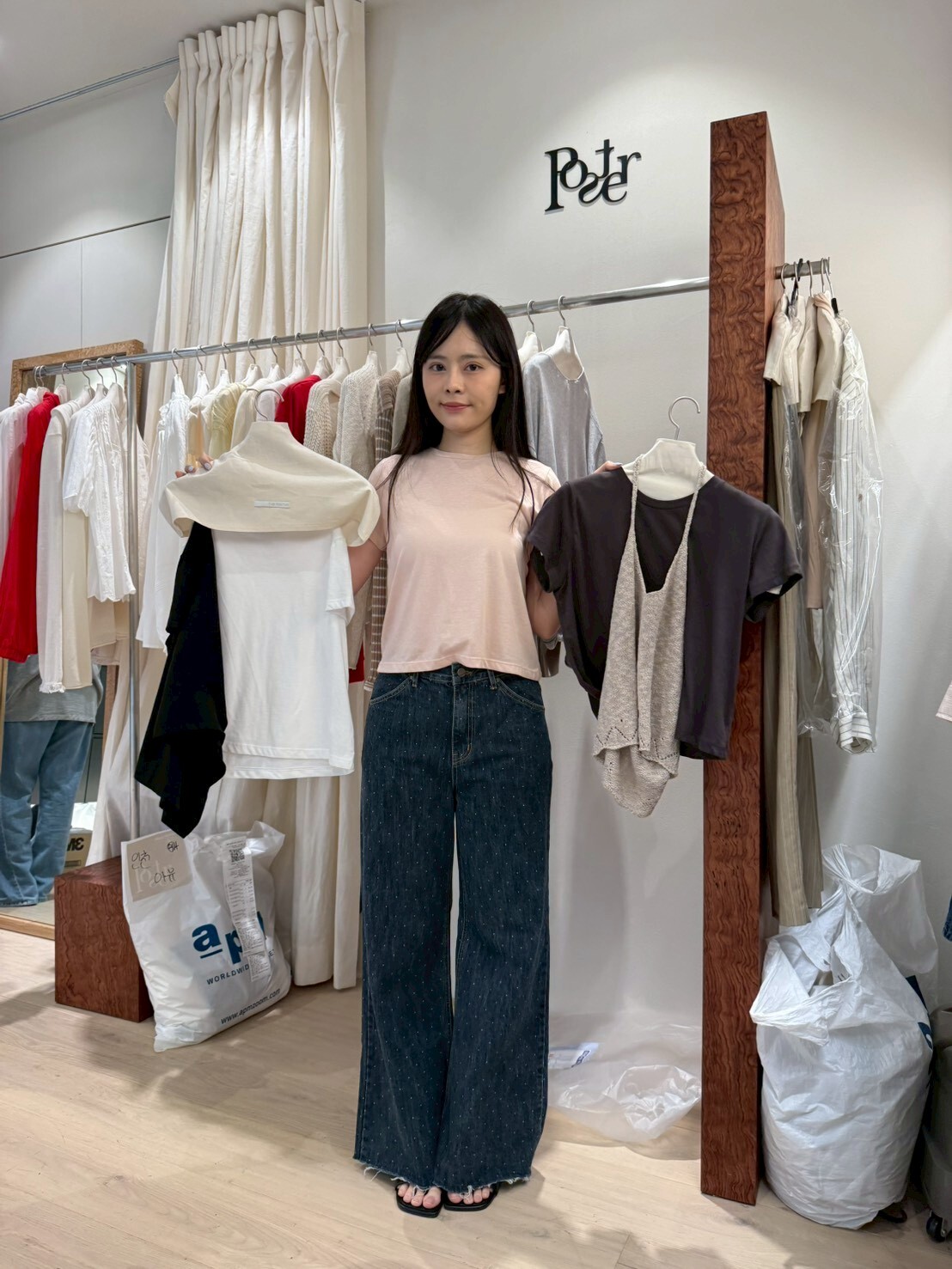 PS6206 飛飛袖短版軟綿Tee
