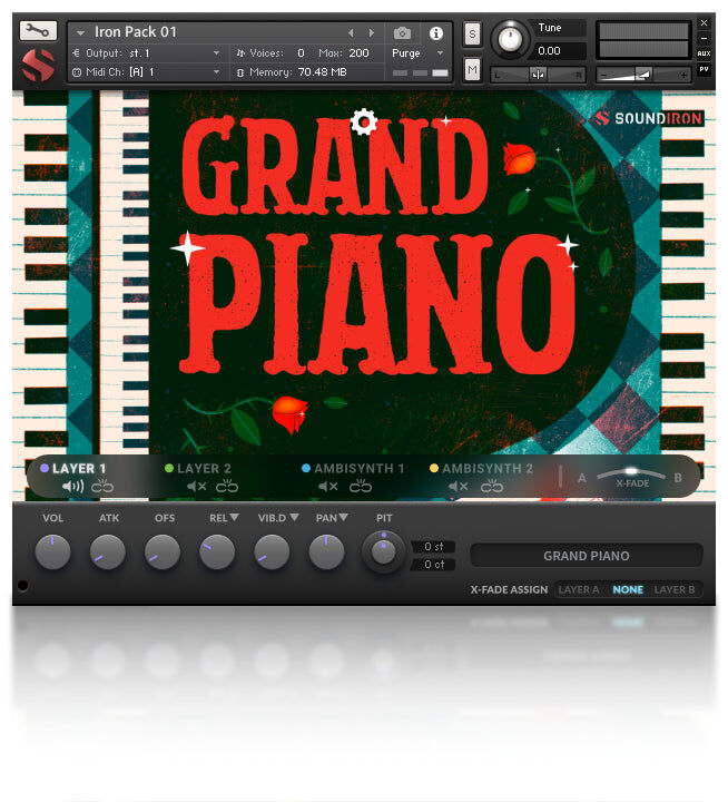 SOUNDIRON Iron Pack 1 - Grand Piano｜平台鋼琴音色庫