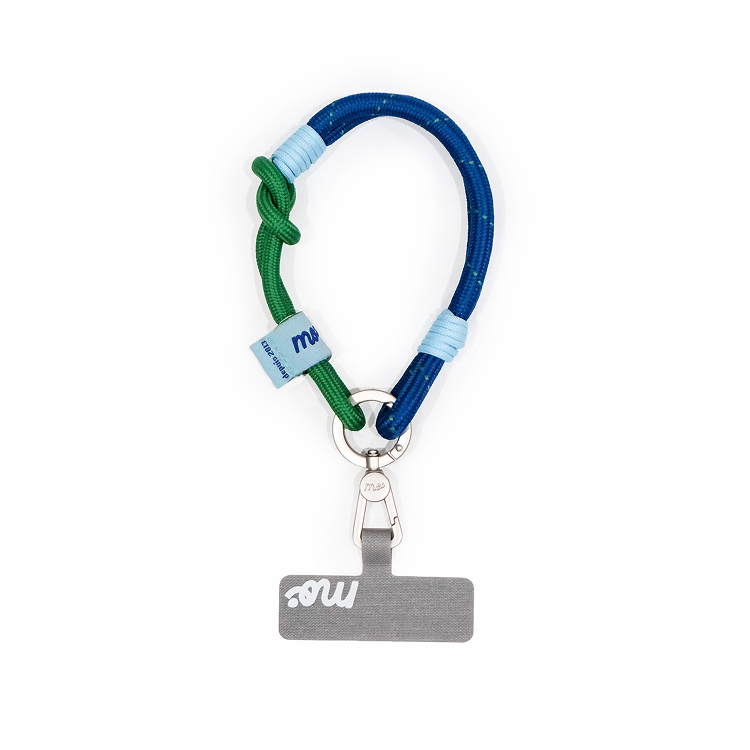 PRISMATICA | Knotted Wrist Strap for Mobile Phone - Navy/Evergreen