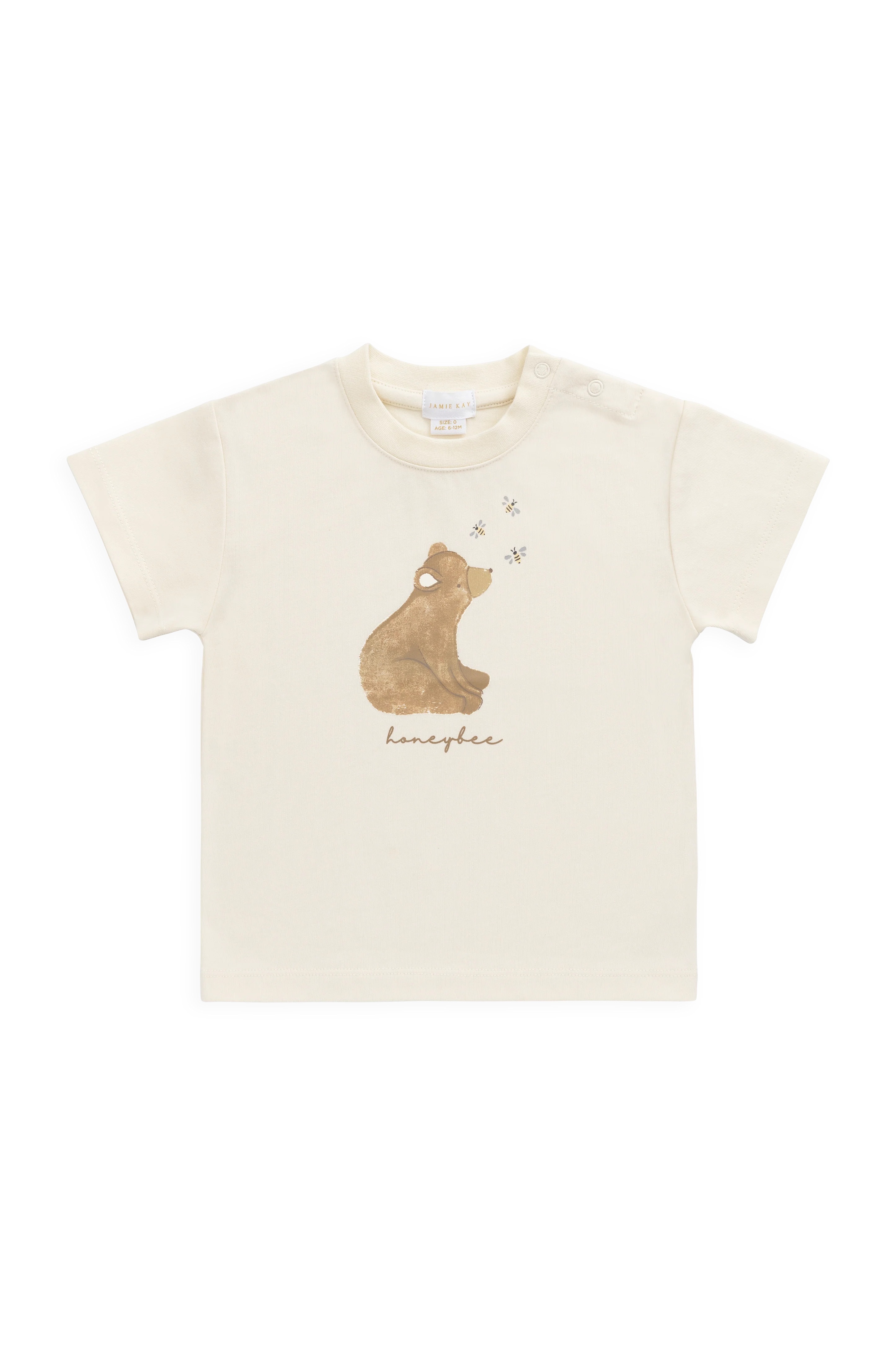 【預購】JAMIE KAY -Organic Cotton Bjorn Tee（Cloud Honeybee Bear）