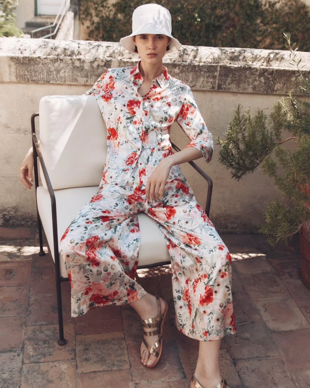 Amina Rubinacci 絲質彩繪花朵襯衫