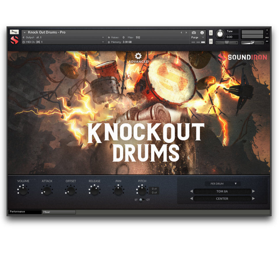 SOUNDIRON Knockout Drums｜虛擬鼓音源