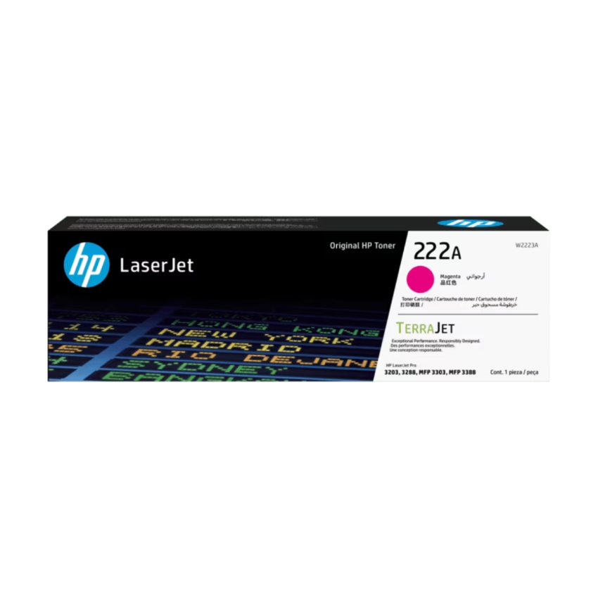 HP 222A 洋紅原廠 LaserJet 碳粉盒 (W2223A)