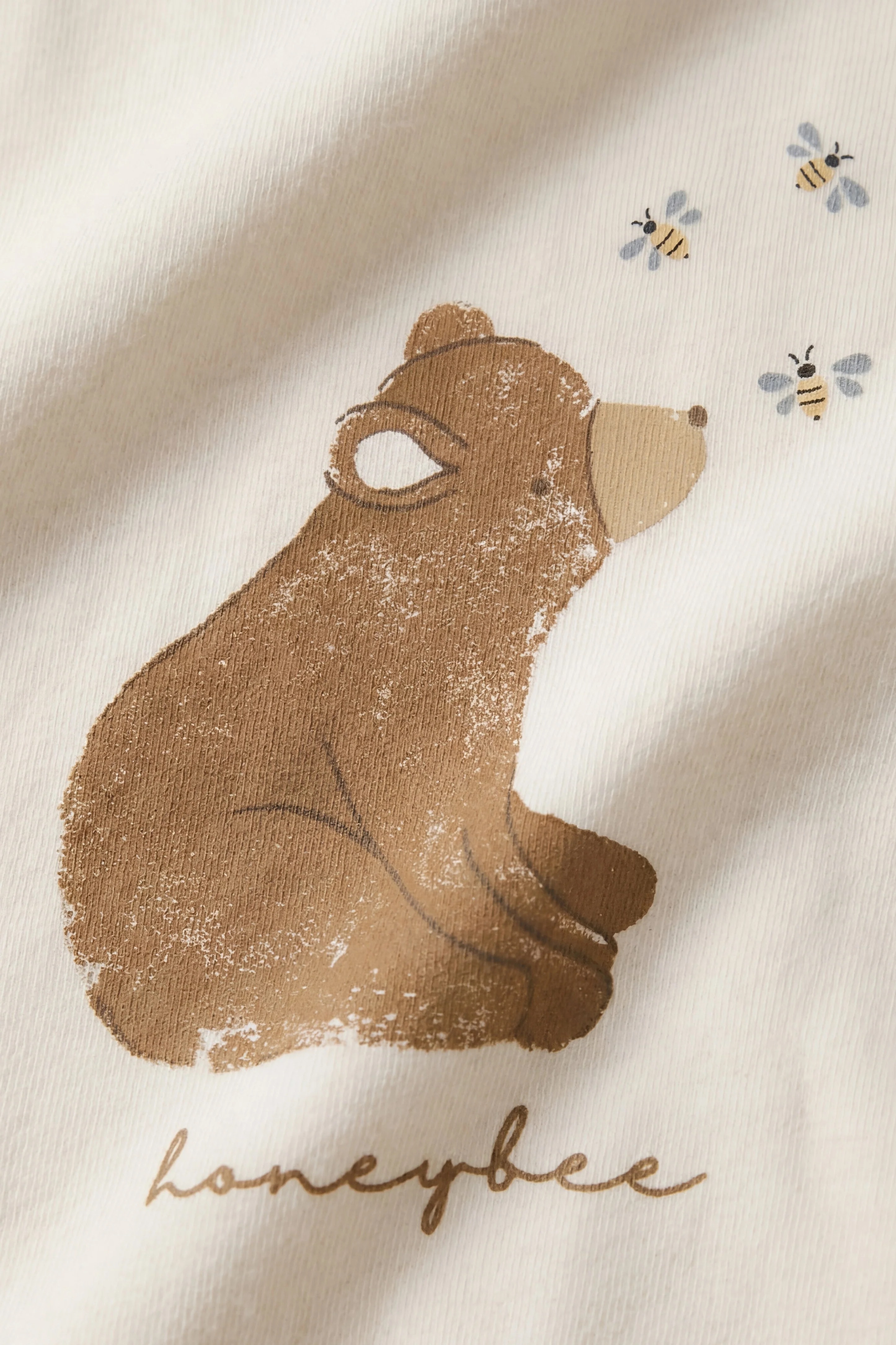【預購】JAMIE KAY -Organic Cotton Marshall Long Sleeve Top（Cloud Honeybee Bear）