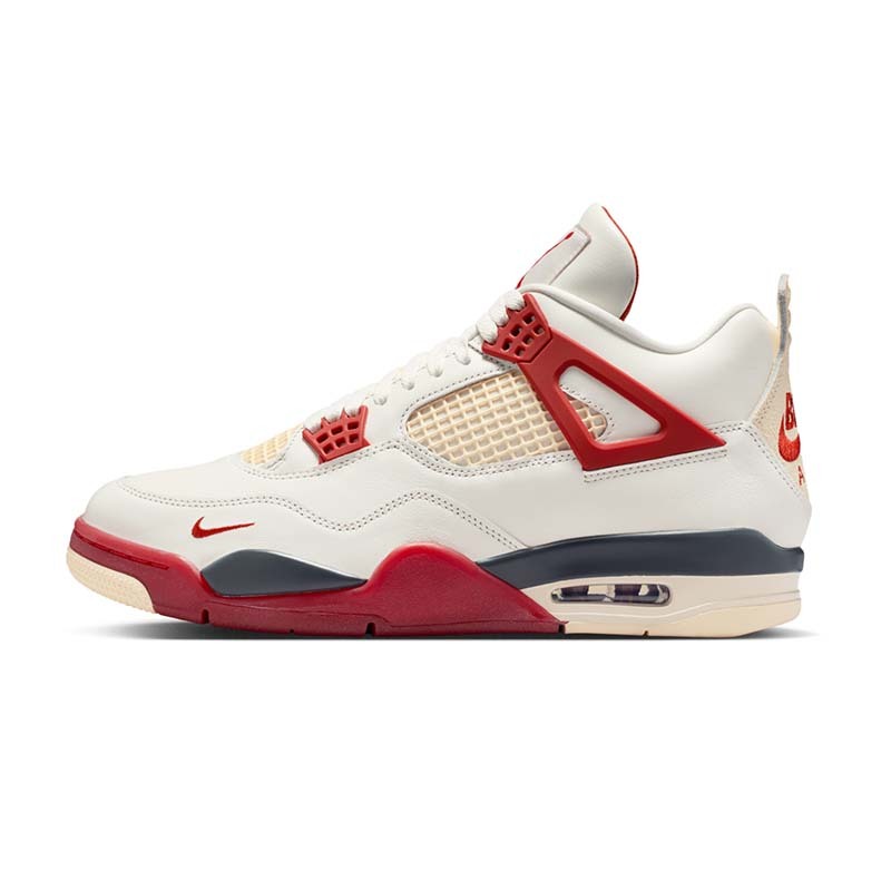 Nigel Sylvester x Air Jordan 4 Retro "Brick After Brick" 復刻 奶油白紅 男鞋 IQ8055-100 [台灣現貨]