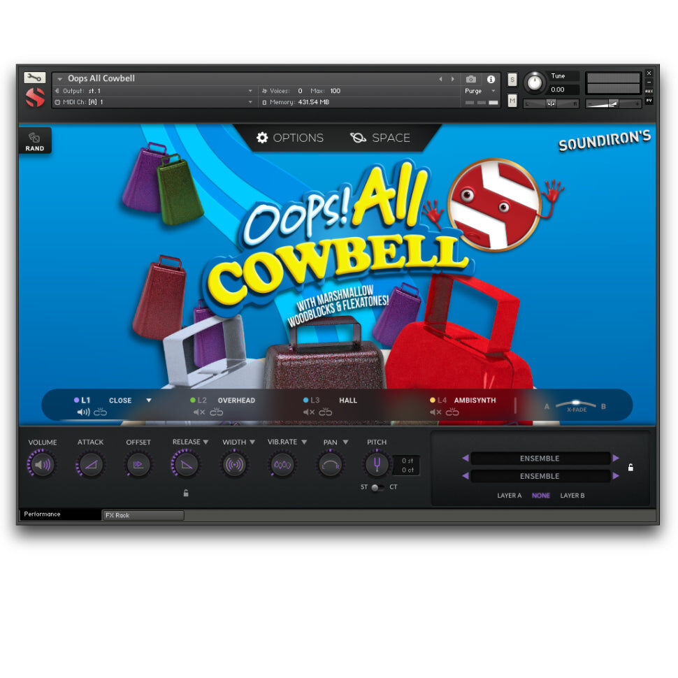 SOUNDIRON Oops! All Cowbell｜牛鈴取樣音色庫