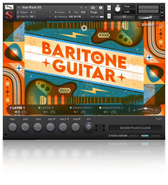 SOUNDIRON Iron Pack 5 - Baritone Guitar｜電吉他音源庫