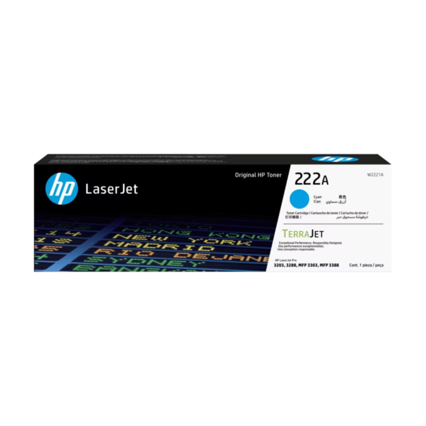 HP 222A 青色原廠 LaserJet 碳粉盒 (W2221A)