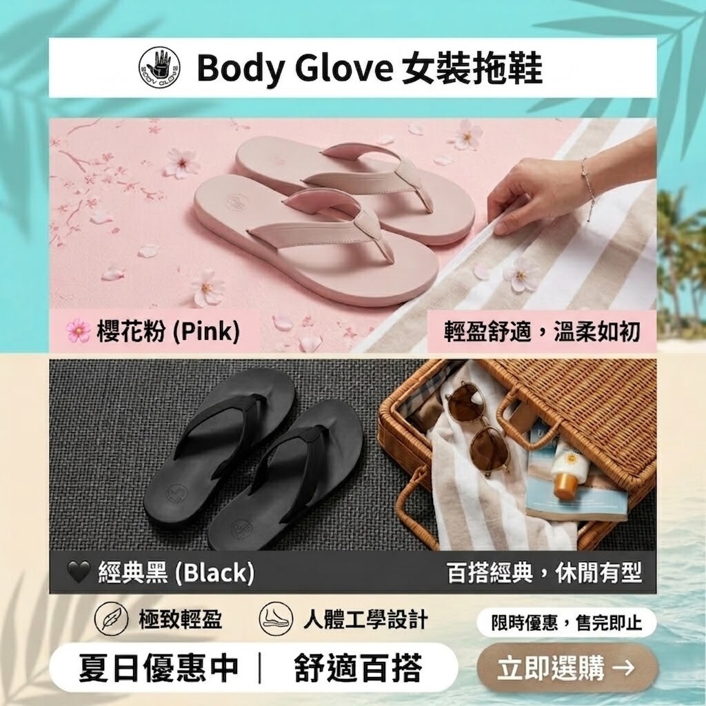 【預購】Body Glove  H052204 女裝拖鞋