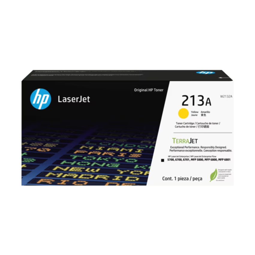 HP 213A 黃色原廠 LaserJet 碳粉盒 (W2132A)