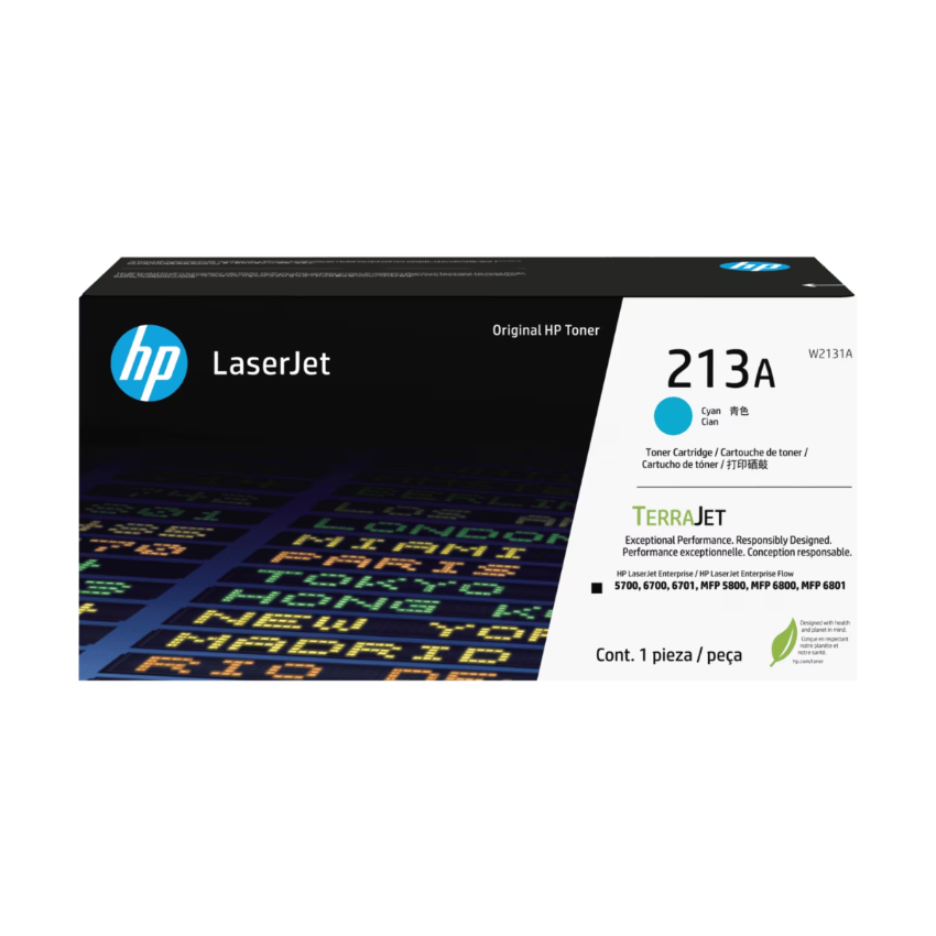 HP 213A 靛藍色原廠 LaserJet 碳粉盒 (W2131A)