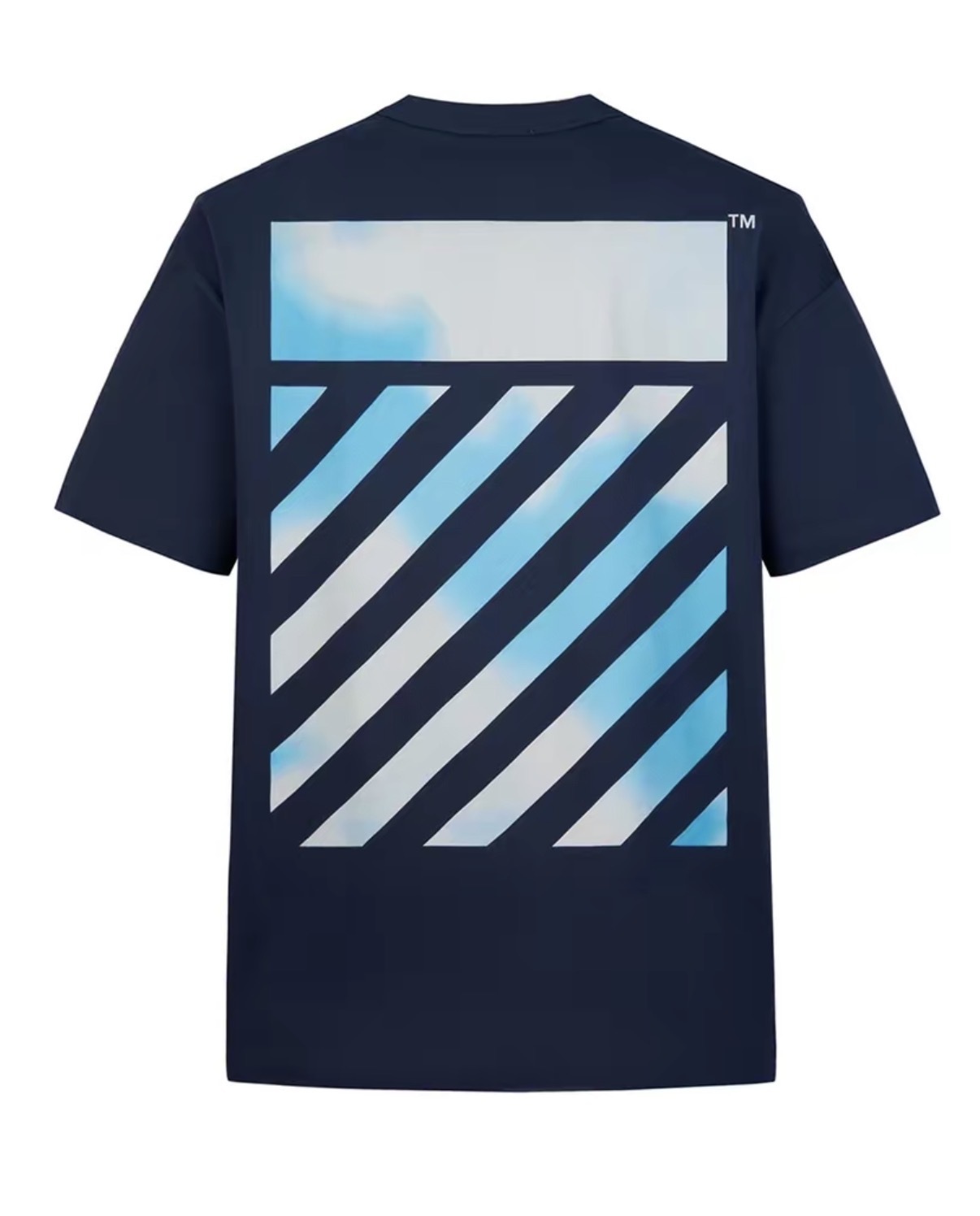 Off white 白藍雲霧漸變 tee