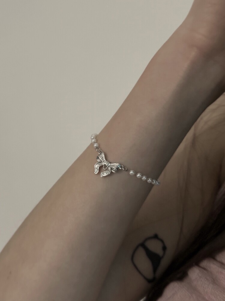 (預購) 韓國 OFUSE lace ribbon bracelet(pearl)