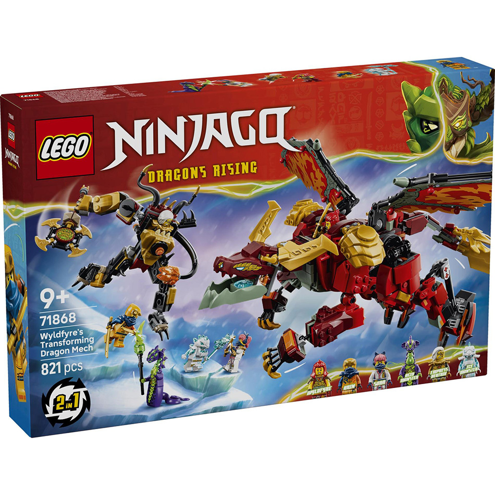 LEGO 71868 樂高積木 71868 NINJAGO 旋風忍者系列 - 樂高® 旋風忍者 野火的變形猛龍機械人