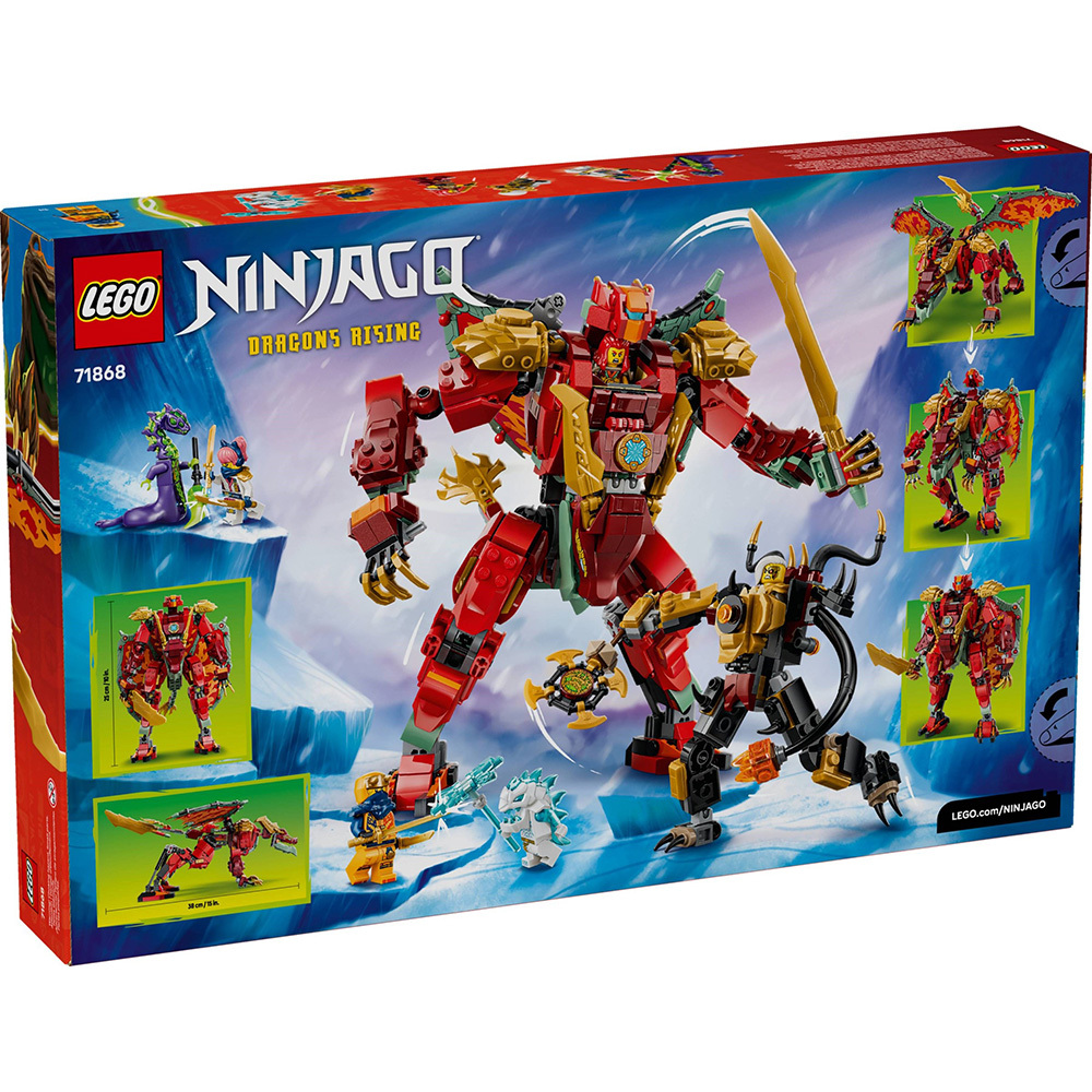 LEGO 71868 樂高積木 71868 NINJAGO 旋風忍者系列 - 樂高® 旋風忍者 野火的變形猛龍機械人