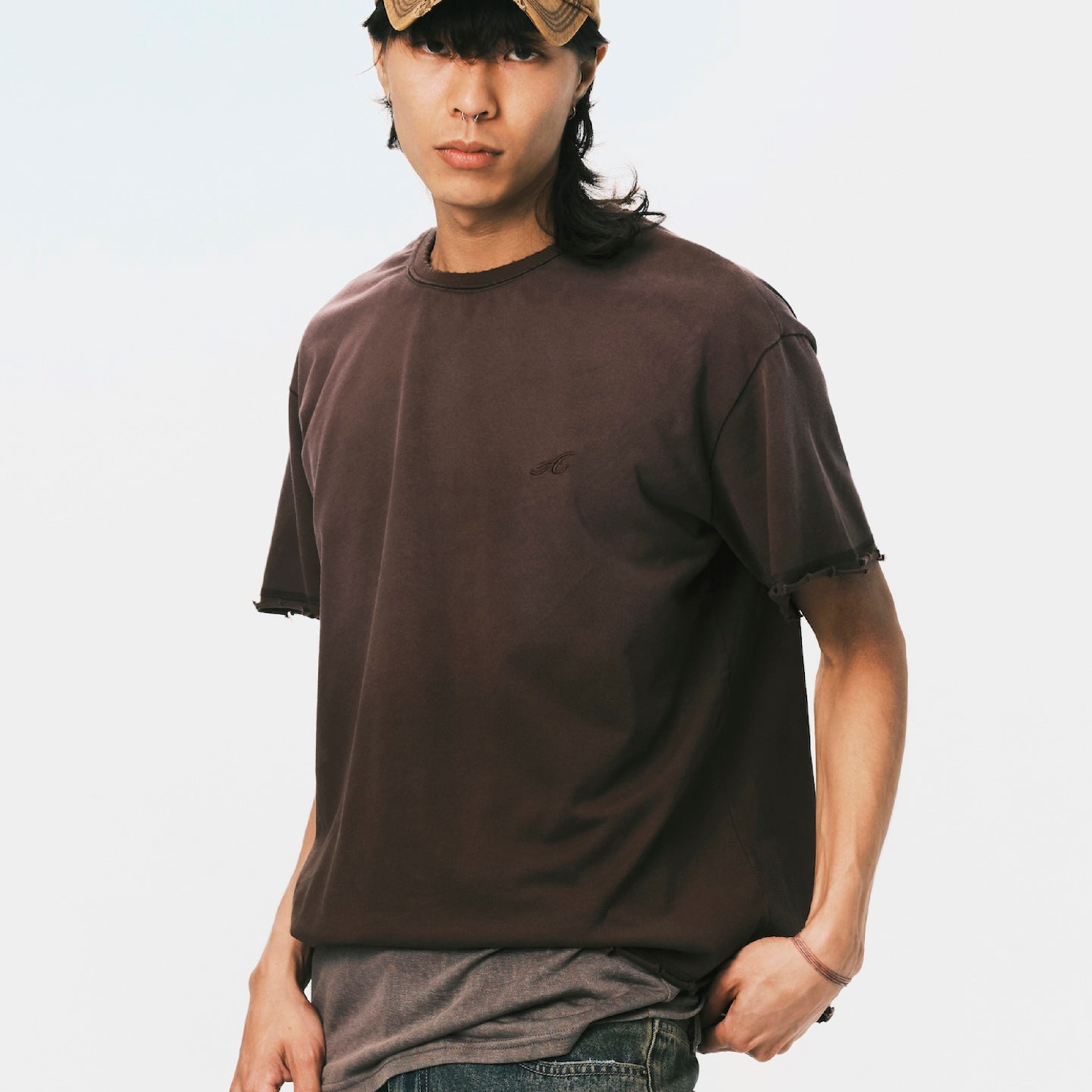 ANOWHEREMAN Oversize Washed Muscle Tee