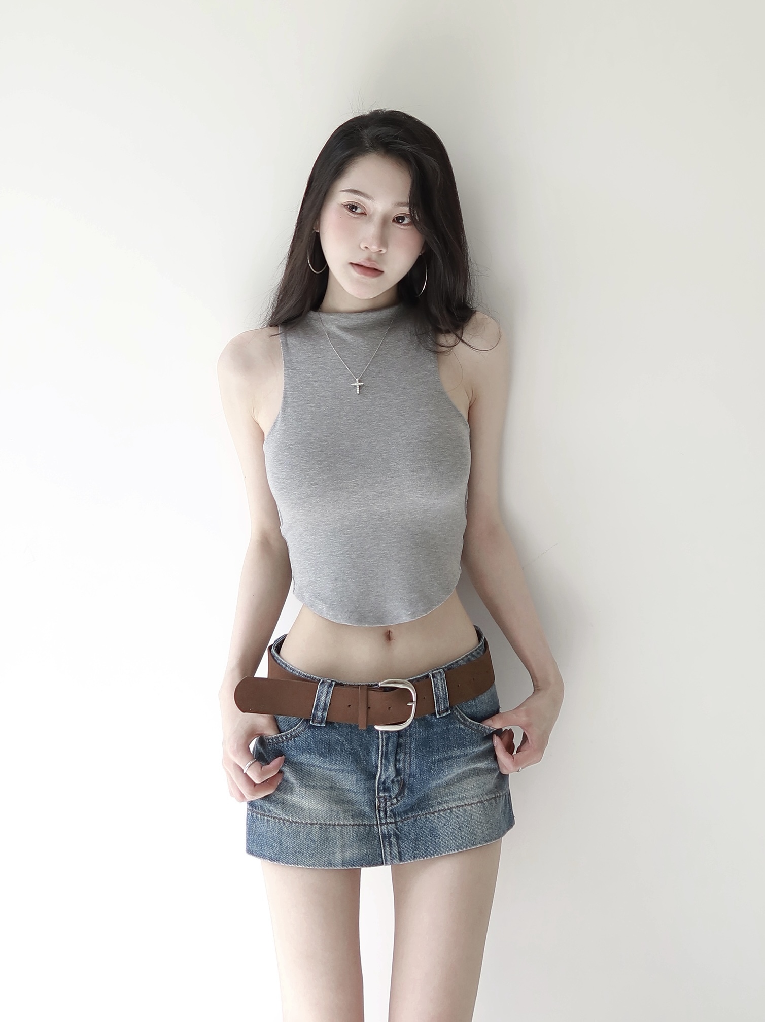 巨顯瘦!掐腰圓弧Bra top