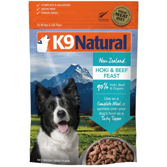 K9 Natural 無穀物凍乾脫水鮮肉狗糧 牛肉藍尖尾鱈魚盛宴．1.8kg EXP:02/2026