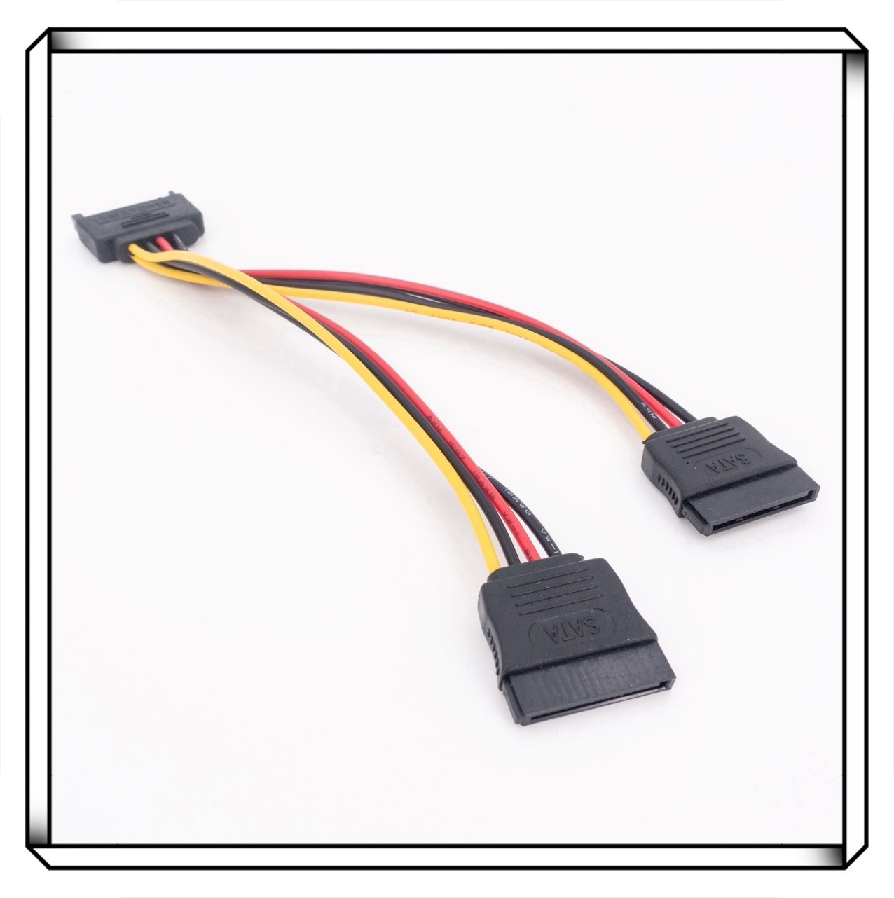 SATA 電源線 一分二 1公對2母 大4pin轉SATA 電源轉接線