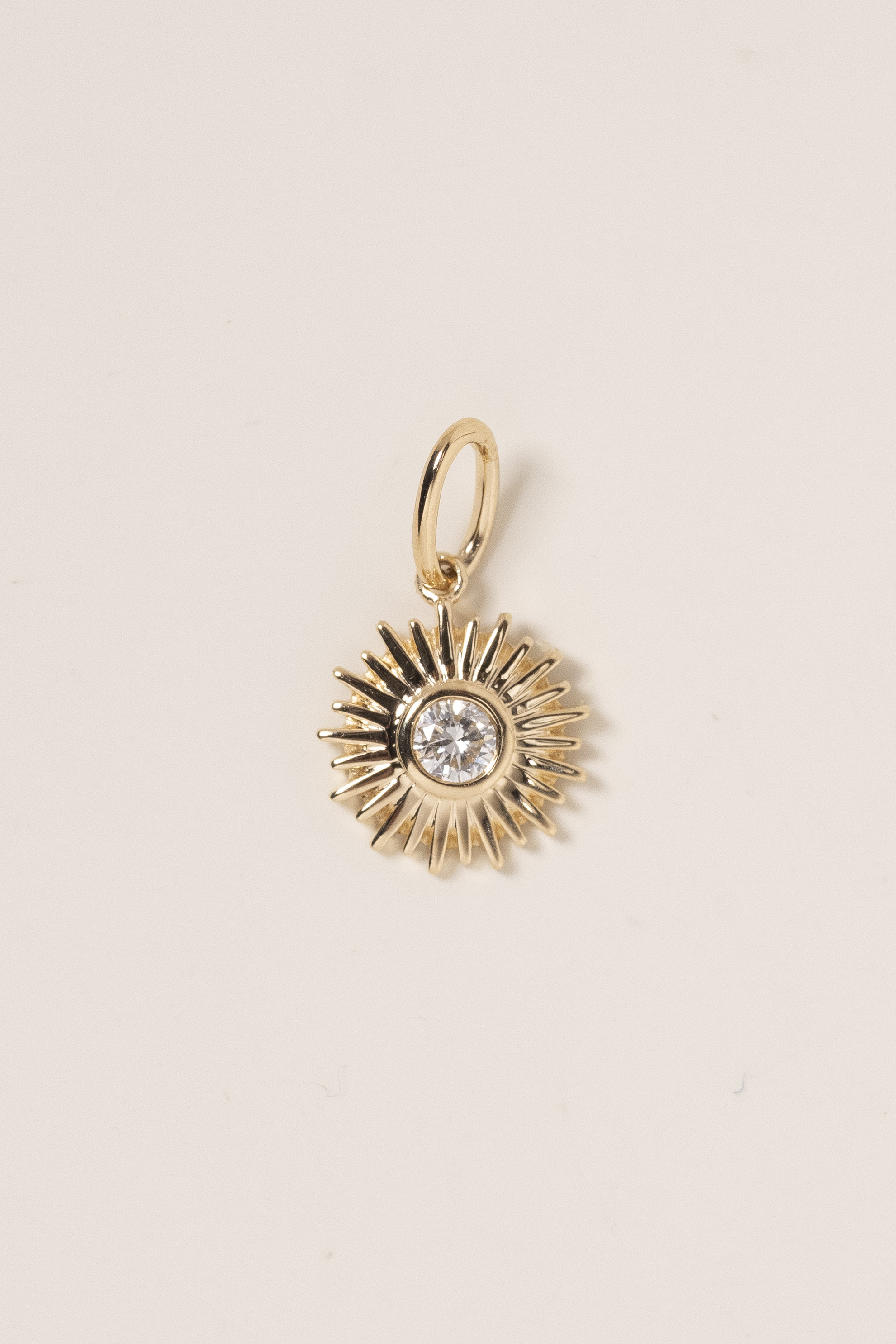 18K Sun Diamond Charm