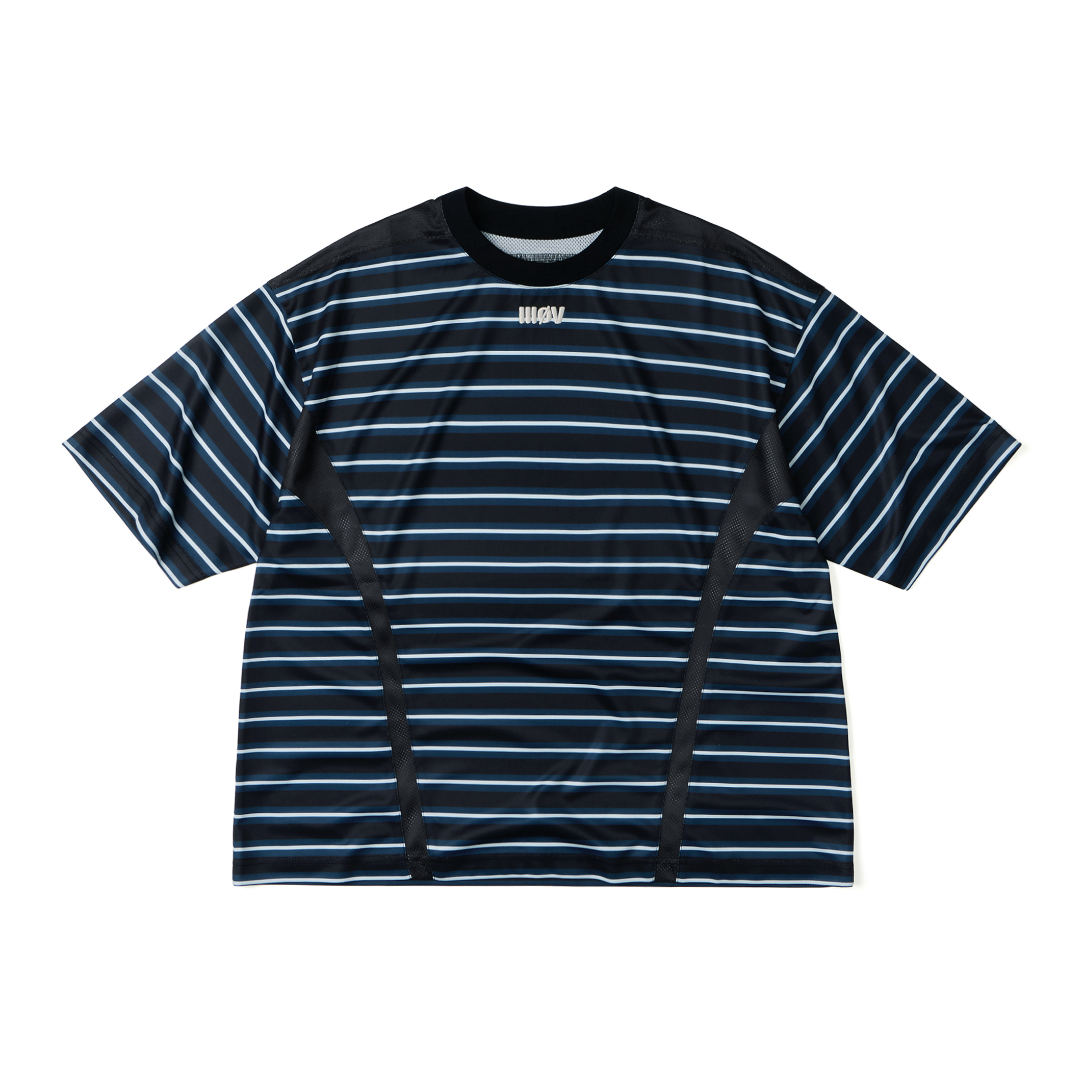 Wall of Sound - 2:09/“ANA” Stripe Lab-Jersey Tee - Black
