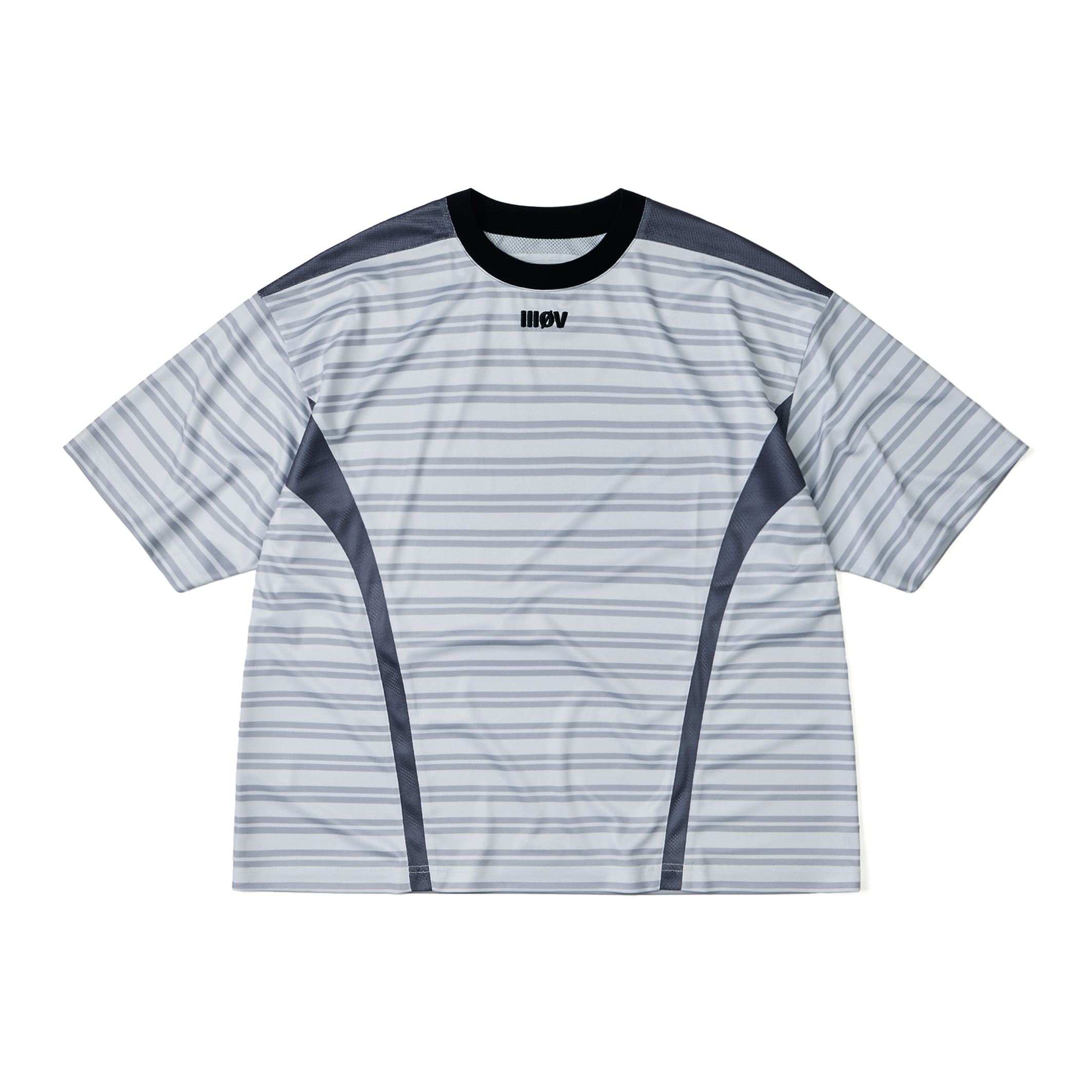 Wall of Sound - 2:09/“ANA” Stripe Lab-Jersey Tee - L.Gray
