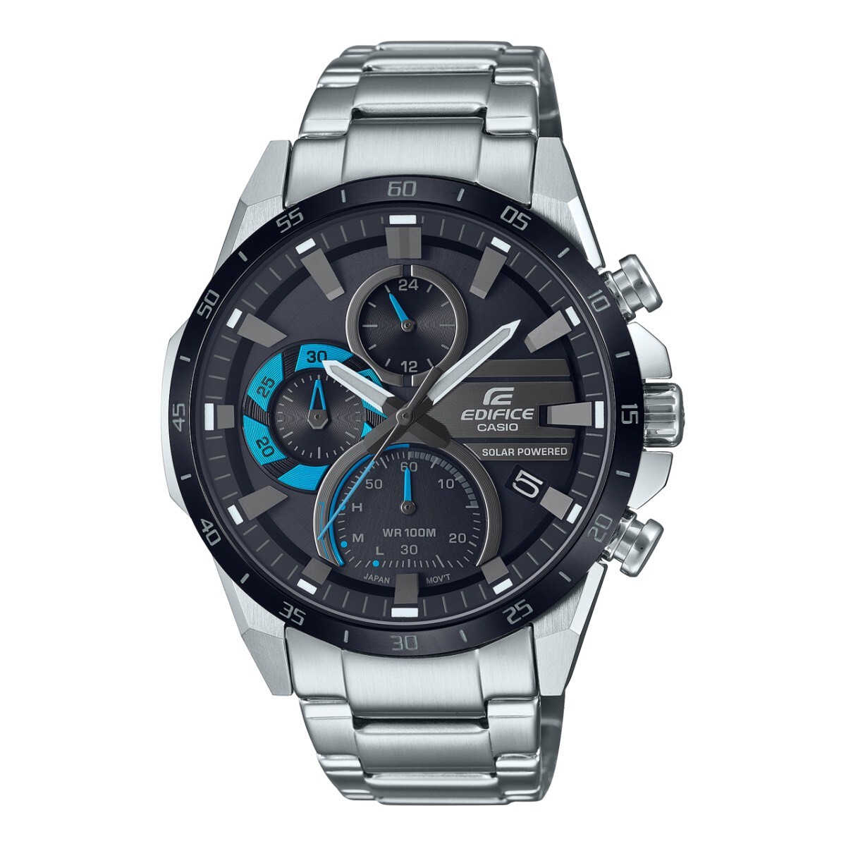 【 EDIFICE】太陽能 跑車風格 計時碼表EQS-940DB-1B 45.5mm 現代鐘錶