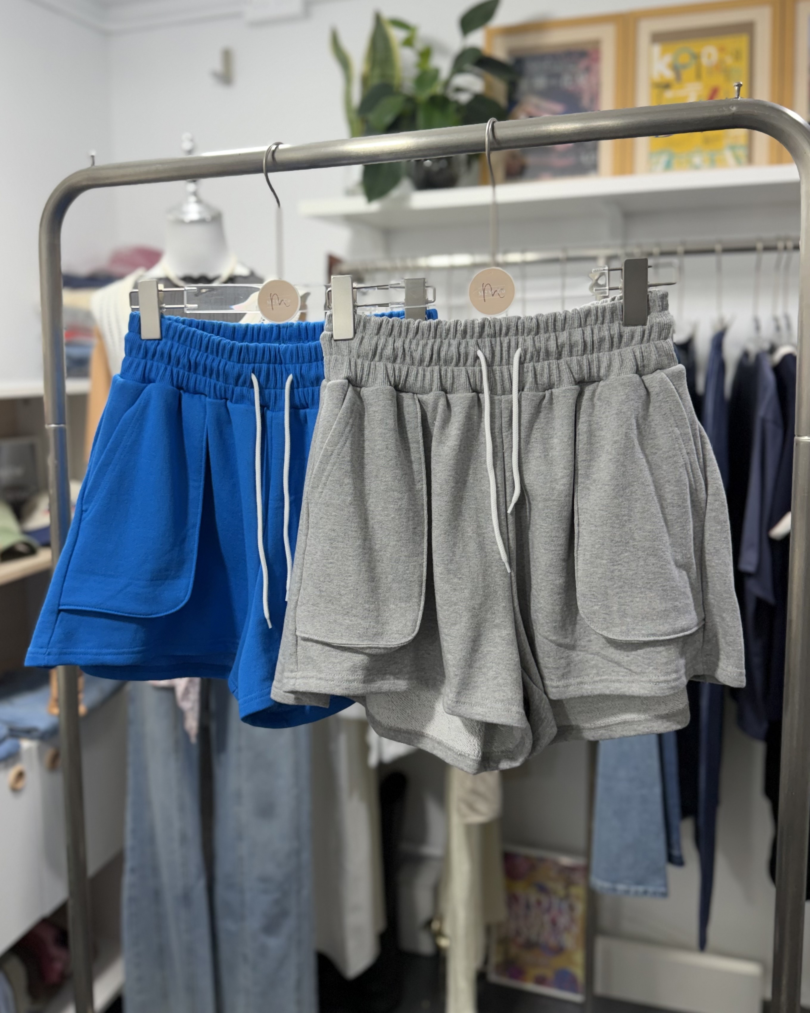 5月新品♥粗橡筋腰cotton短褲