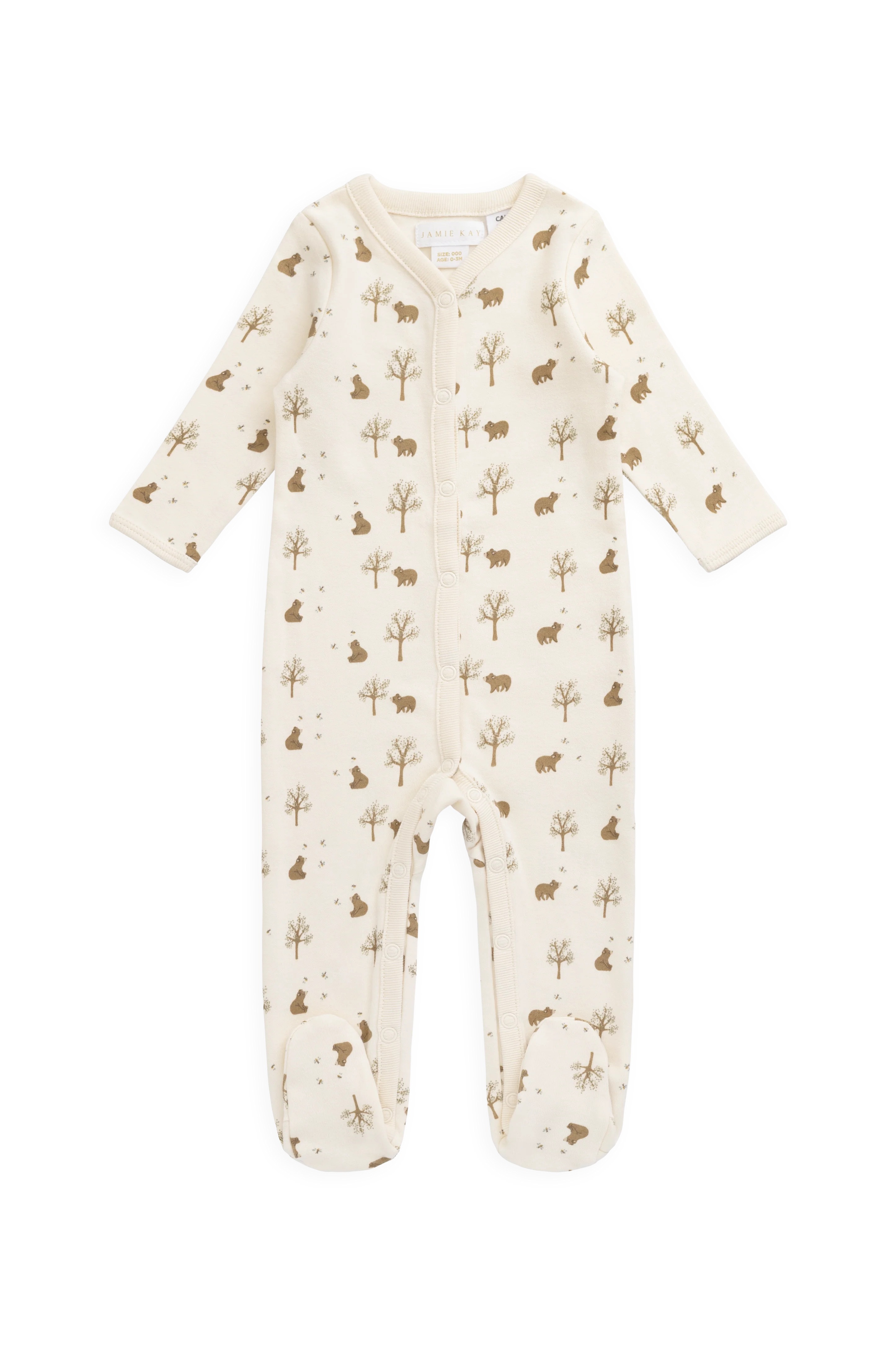 【預購】JAMIE KAY -Organic Cotton Murphy Onepiece（Honey Bear Cloud）