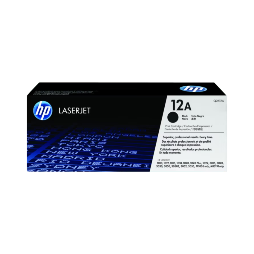 HP 12A 黑色原廠 LaserJet 碳粉盒 (Q2612A)