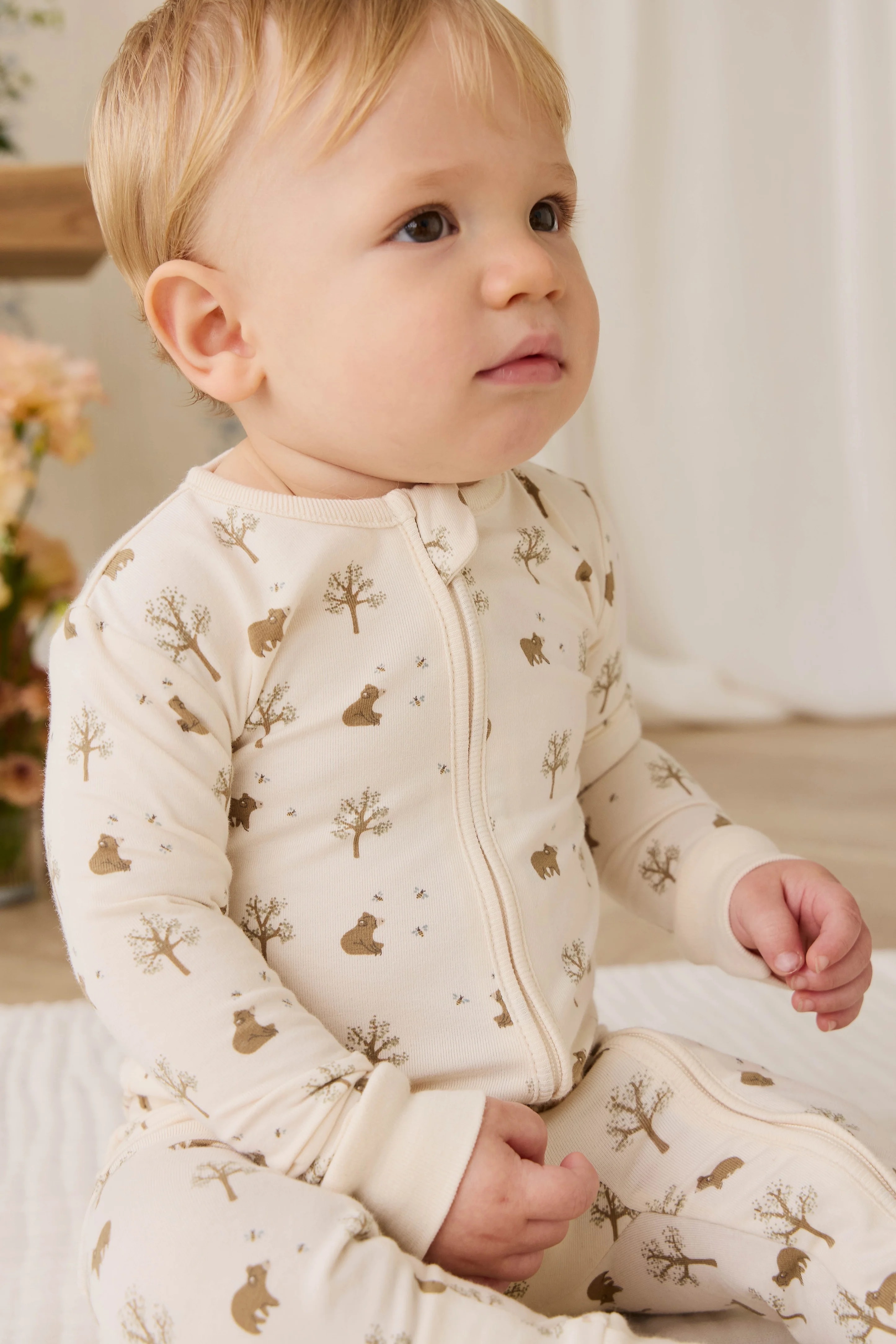 【預購】JAMIE KAY -Organic Cotton Jude Onepiece（Honey Bear Cloud）