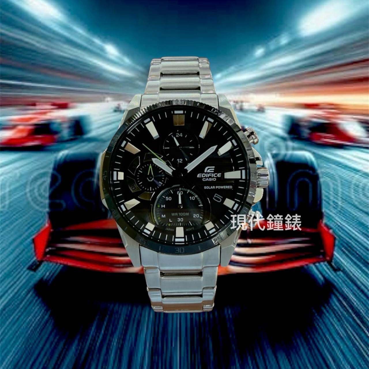 【 EDIFICE】太陽能 跑車風格 計時碼表 EQS-940DB-1A 45.5mm 現代鐘錶