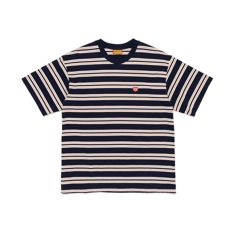 2026SS HUMAN MADE STRIPED T-SHIRT 愛心 條紋 短T 現貨 HM31CS022