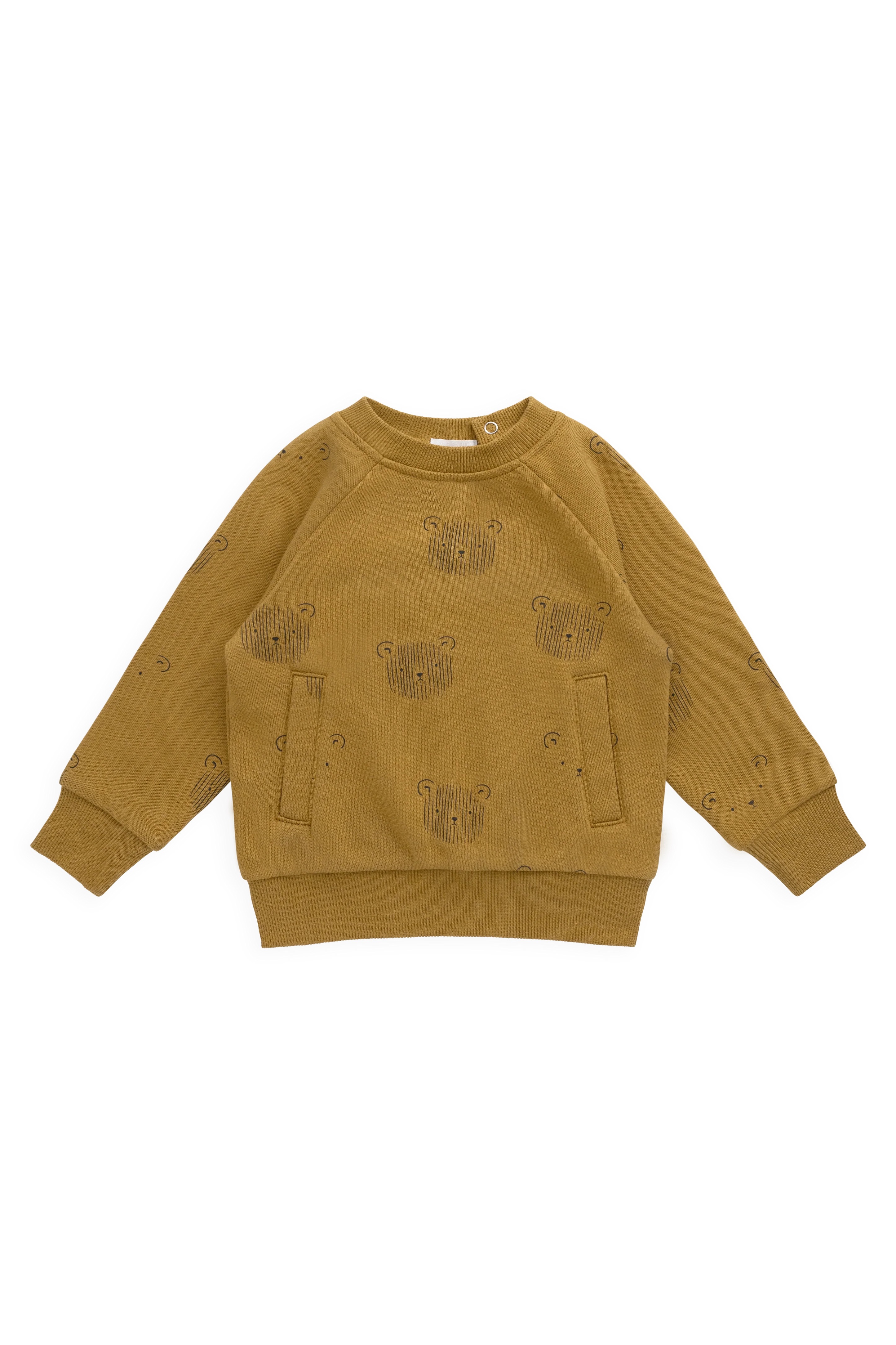 【預購】JAMIE KAY -Organic Cotton Henry Sweatshirt（Buckwheat Teddy Face）