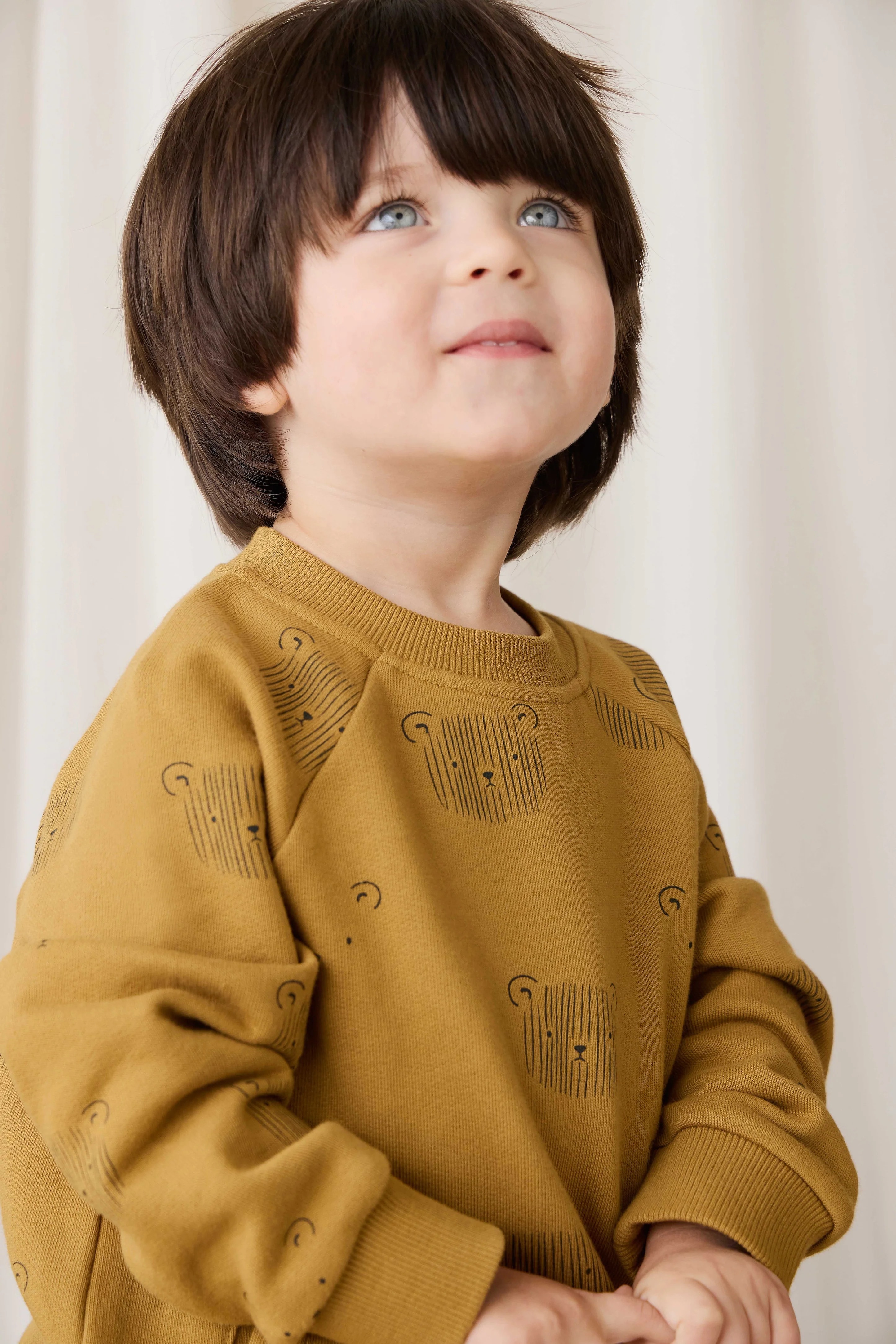 【預購】JAMIE KAY -Organic Cotton Henry Sweatshirt（Buckwheat Teddy Face）