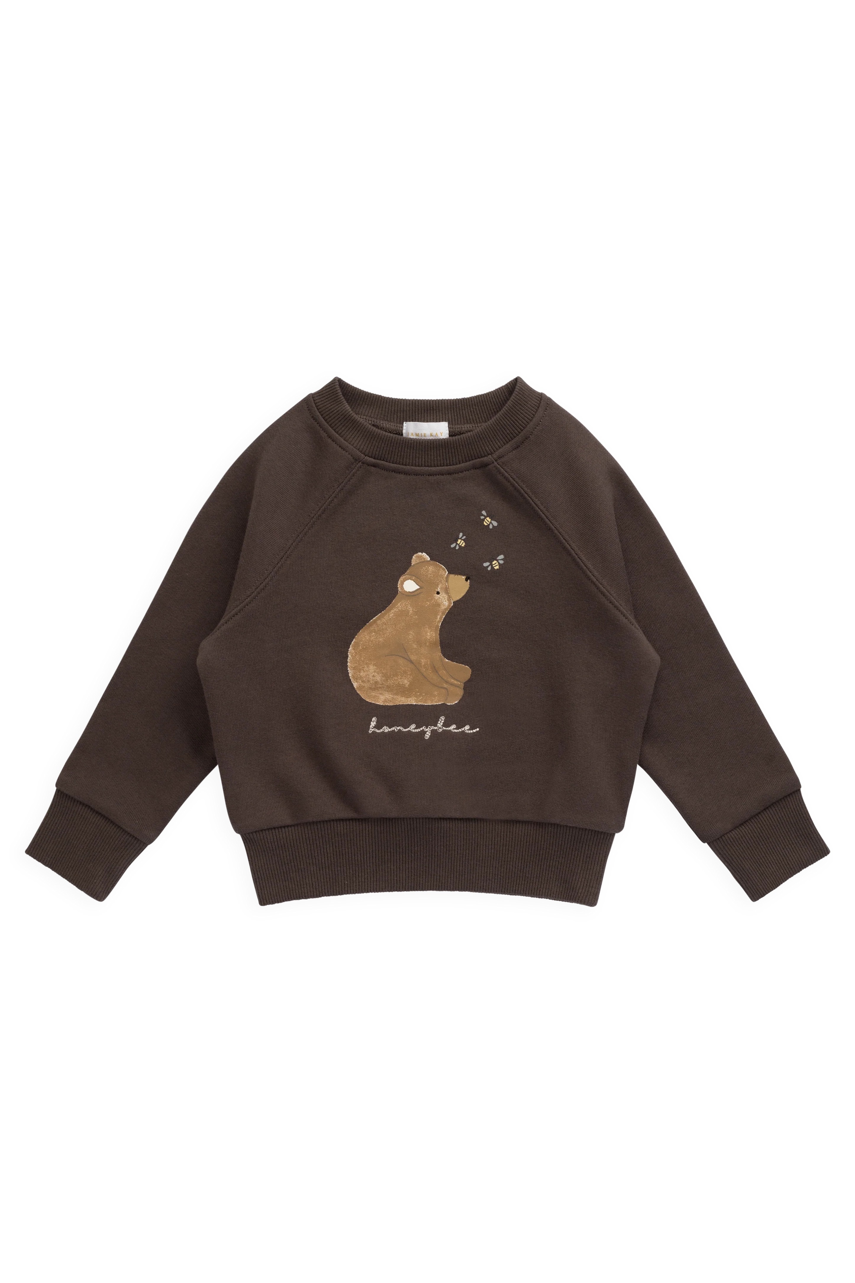 【預購】JAMIE KAY -Organic Cotton Hayes Sweatshirt（Raku Honeybee Bear）